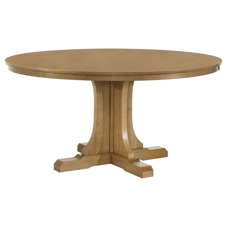 Hartville 60-inch Round Dining Table Natural Light Brown | Walmart (US)