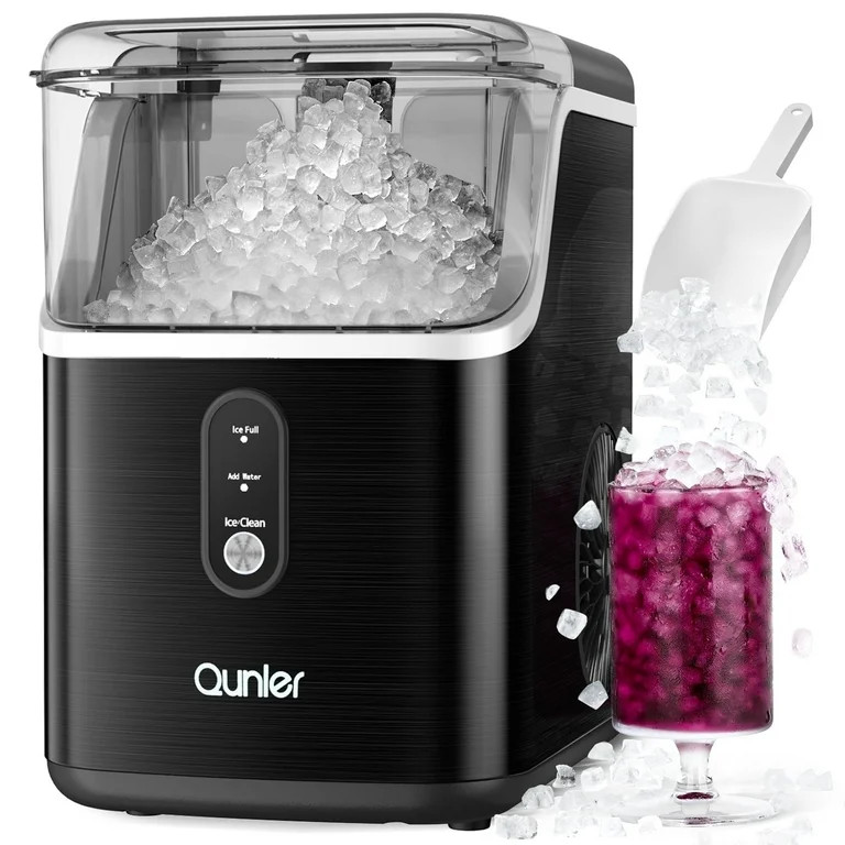 Qunler Nugget Ice Maker Countertops, 33lbs Per Day Portable Pebble ice machine, Crushed Sonic ice... | Walmart (US)