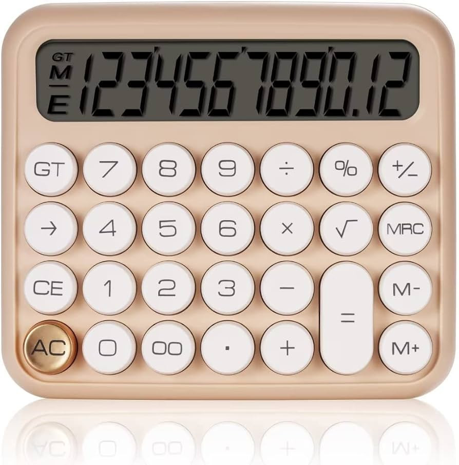 Mechanical Switch Calculator, Desktop Calculator 12 Digit Large LCD Display Big Button Calculator... | Amazon (US)