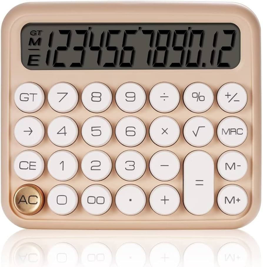 Mechanical Switch Calculator, Desktop Calculator 12 Digit Large LCD Display Big Button Calculator... | Amazon (US)