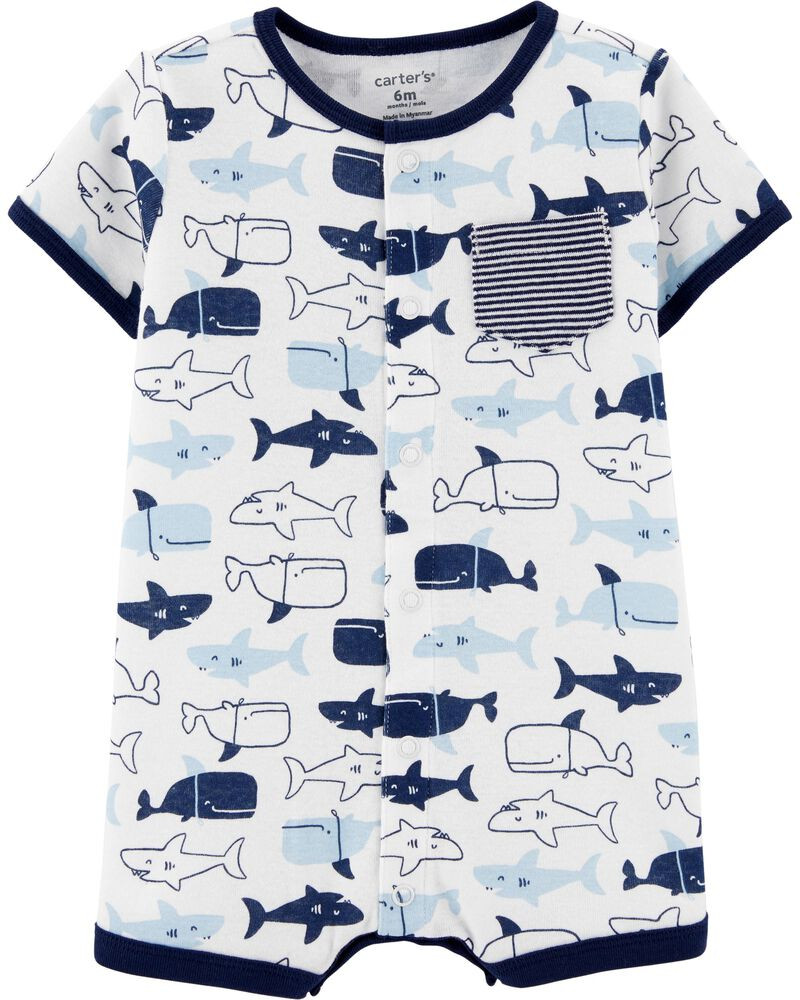 Whale Snap-Up Romper | Carter's