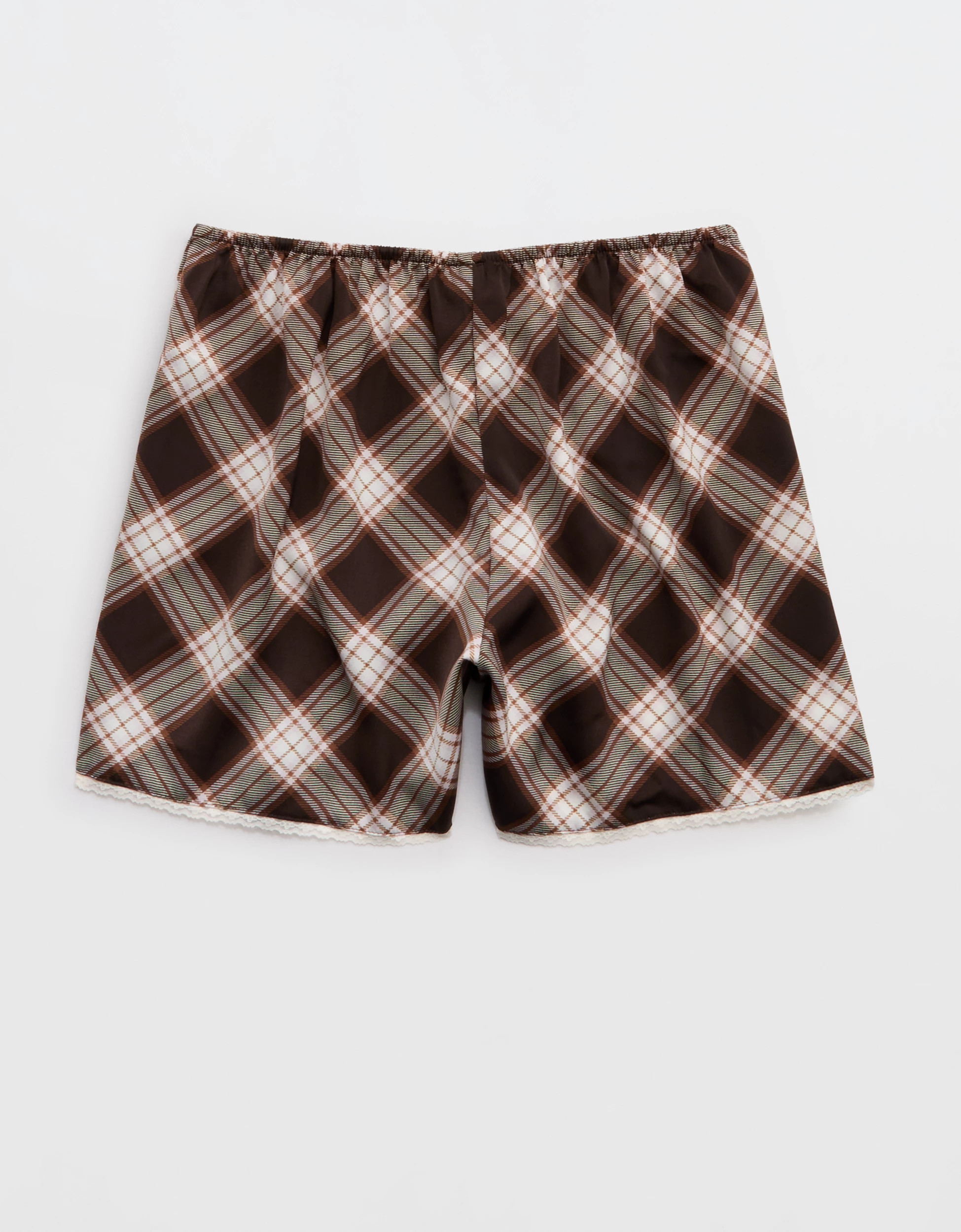 OVERSLEPT by Aerie Liquid Satin Lace Trim Short | Aerie