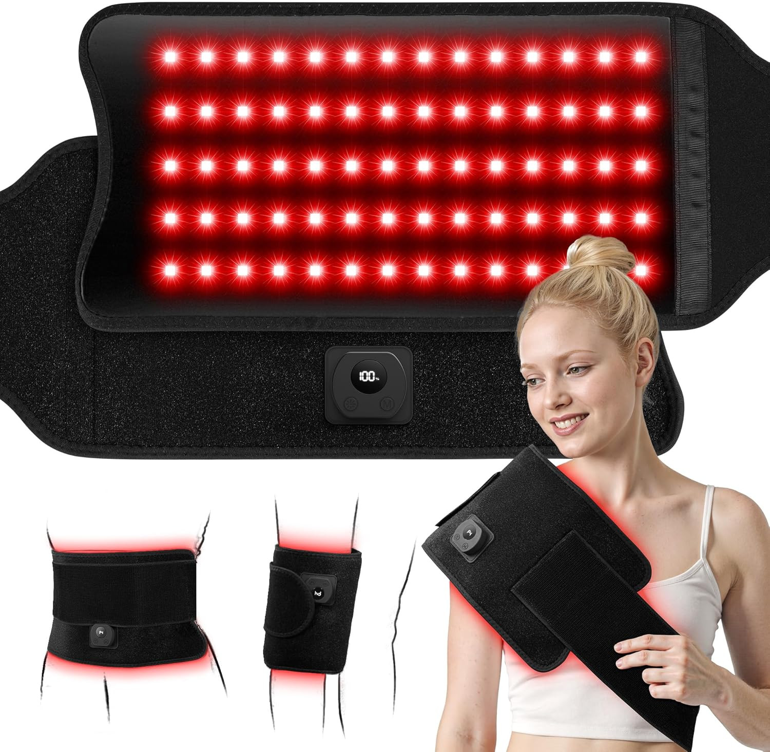XASLA Red Light Therapy Mat, 660nm & 850nm Near Infrared Red Light Therapy for Body, 5000mAh Batt... | Amazon (US)