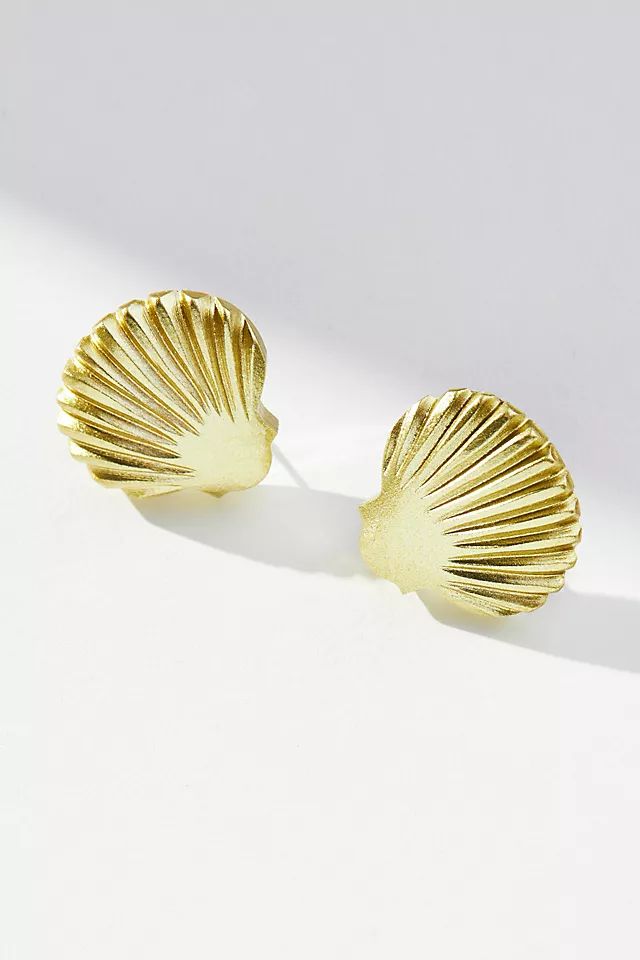 Sunshine Tienda Gold Seashell Earrings | Anthropologie (US)