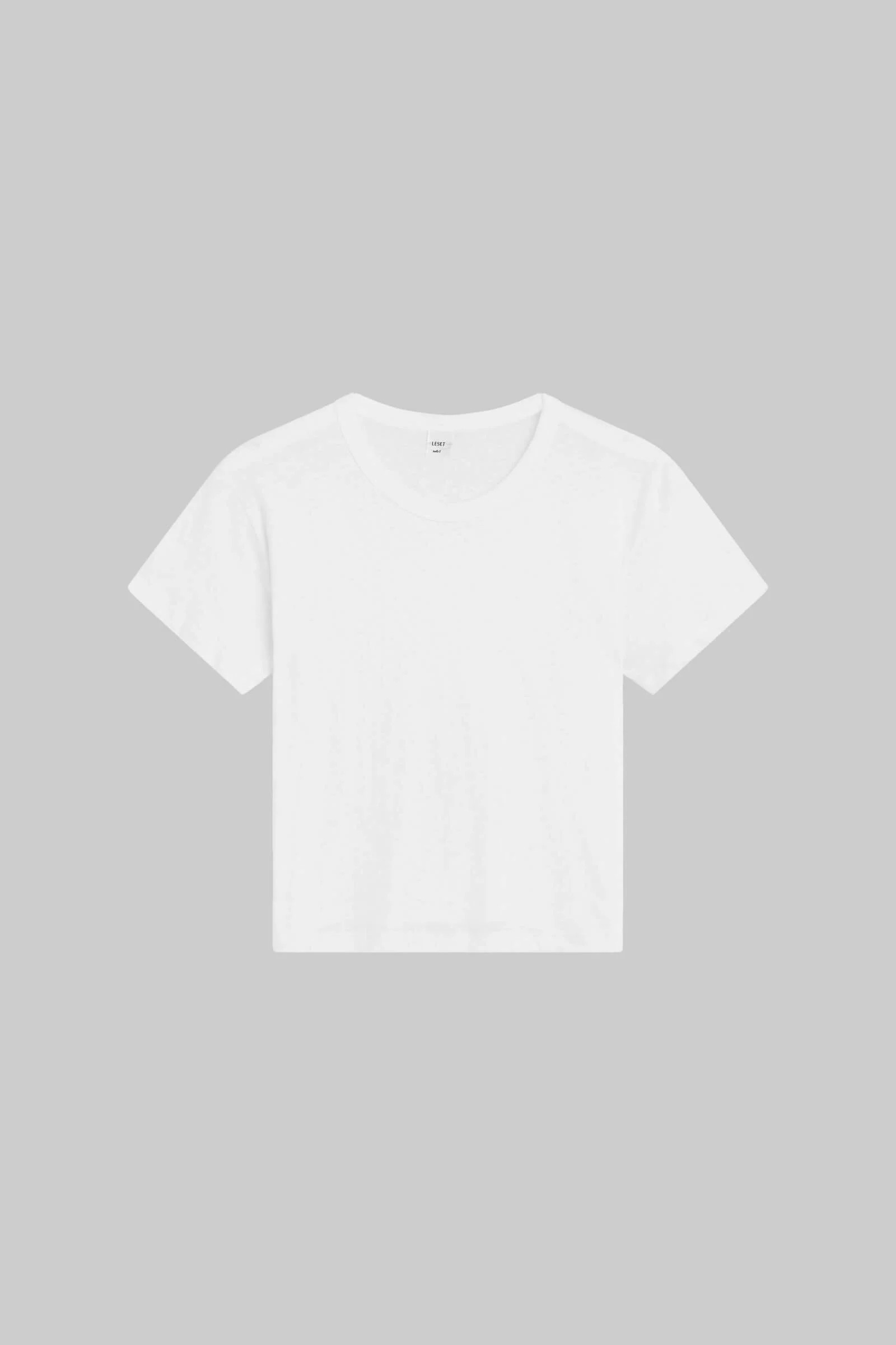 LESET Laura Margo Tee in White in Cotton | LESET