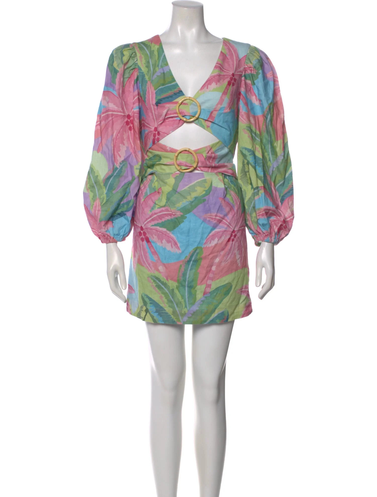 Farm Rio Printed Mini Dress w/ Tags - Green Dresses, Clothing - WFARM87694 | The RealReal | The RealReal