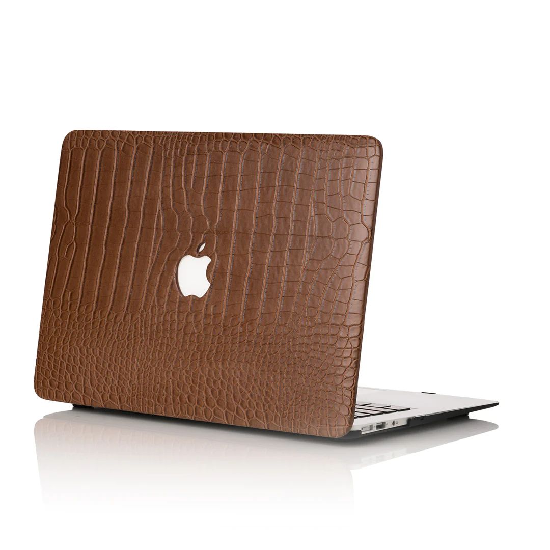 Chocolate Faux Crocodile MacBook Case | Chic Geeks