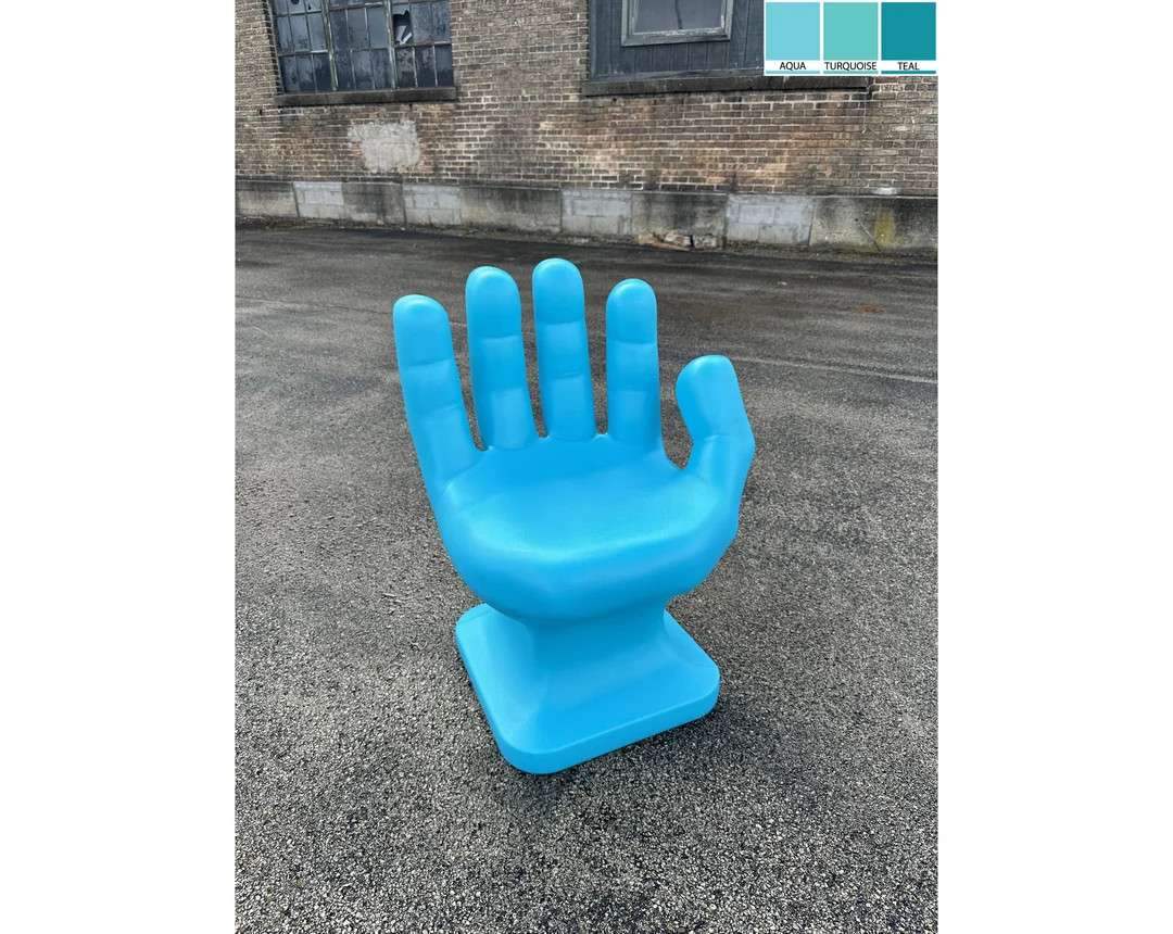 Aqua RIGHT Hand Shaped Chair 32" Tall Adult Size 70's Retro EAMES Icarly NEW - Etsy | Etsy (US)