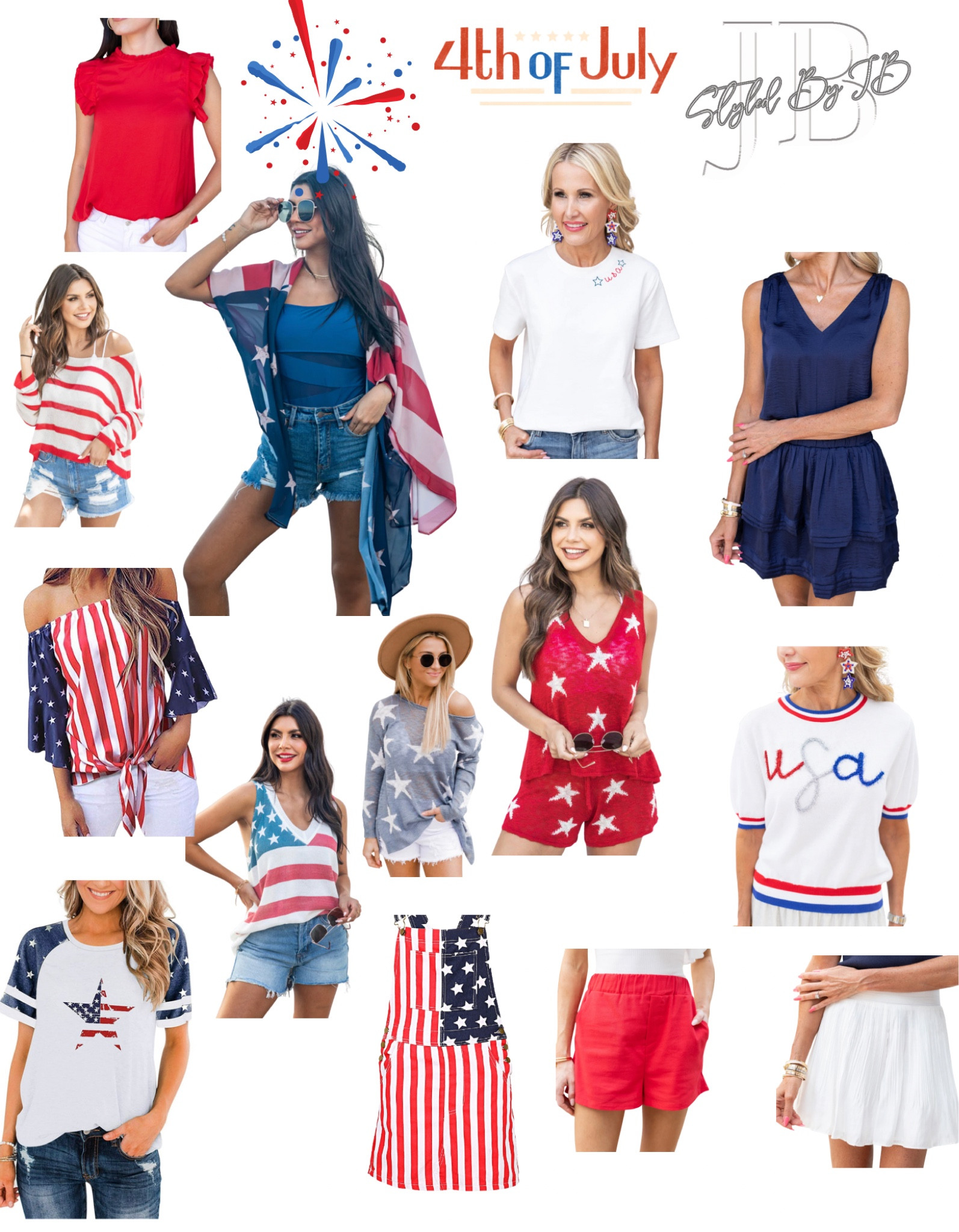 Red, White, Blue & You! Everyone loves a good festive look for the holiday! 
Check out these fun looks! 
#StyledByJB #4thofJuly #Merica 

#LTKSeasonal #LTKstyletip #LTKunder50