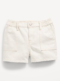 Elasticized High-Waisted Utility Jean Shorts for Girls | Old Navy (US)