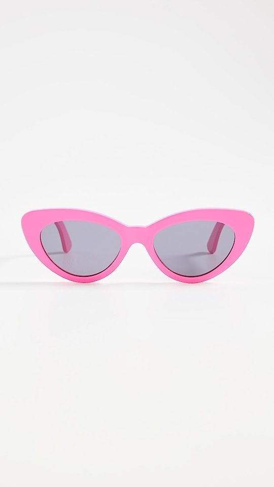 Pamela Hot Pink Sunglasses with Grey Flat Lenses | Shopbop