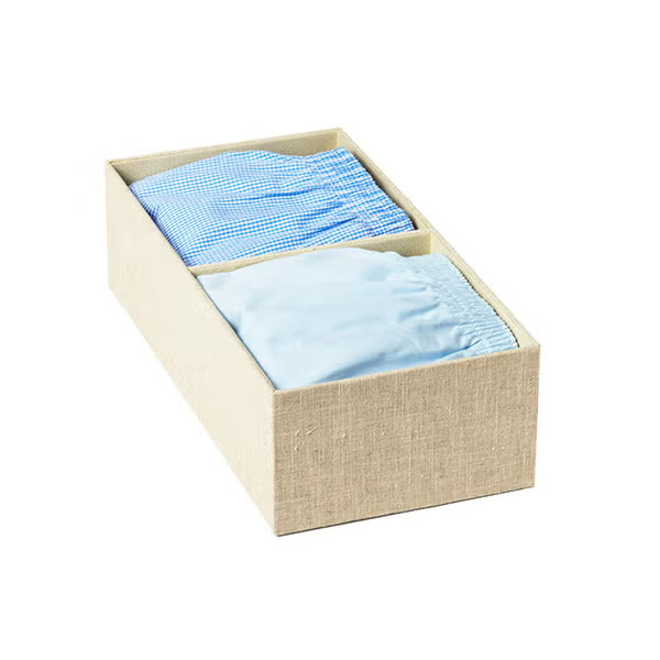 Cambridge 2-Section Drawer Organizer Linen | The Container Store
