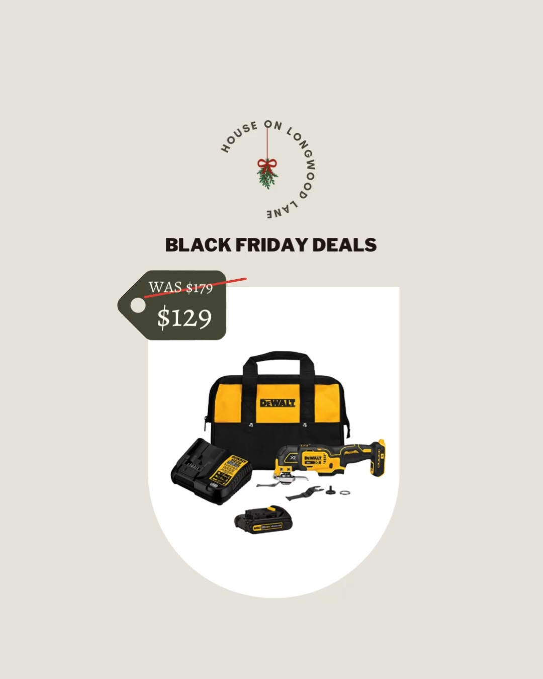 Black Friday Deals! Save 28% OFF this 3-Speed DEWALT 20V MAX* XR Oscillating Tool Kit! A great gift for the DIYer in your life! #BlackFriday

#LTKsalealert #LTKhome #LTKHoliday