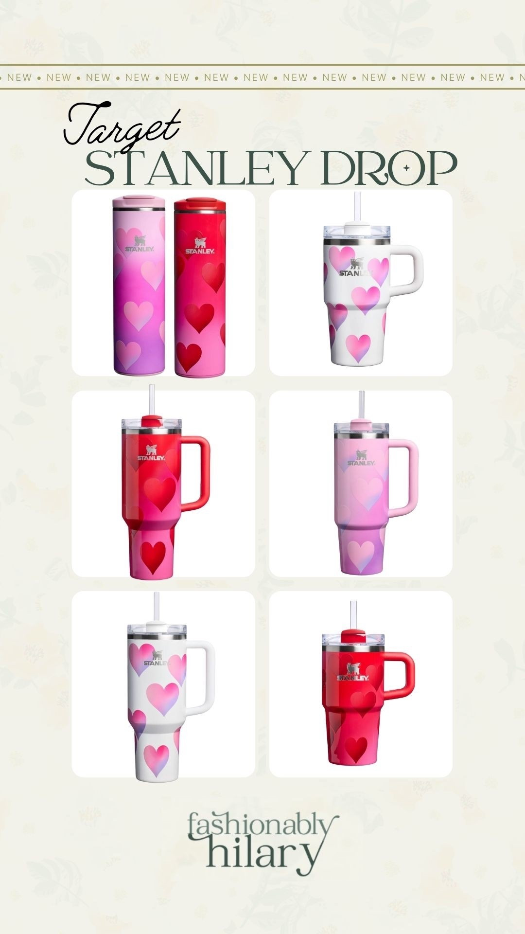 Target’s Stanley Valentine’s lineup is so cute! I’m loving the gorgeous ombre colors. These always sellout fast so grab your favorite now! These cups are such a good way to up your water intake. 

#LTKmomlife #LTKHome #LTKSeasonal