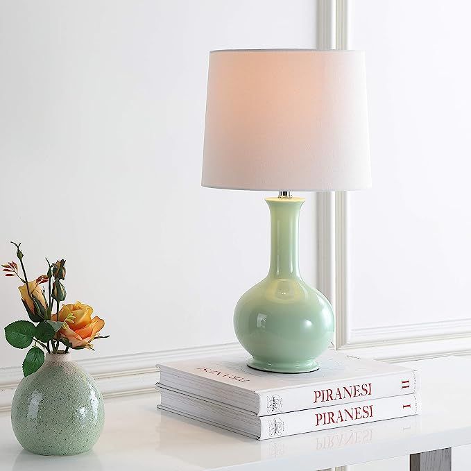 Safavieh Lighting Collection Minton Light Green 20-inch Bedroom Living Room Home Office Desk Nigh... | Amazon (US)