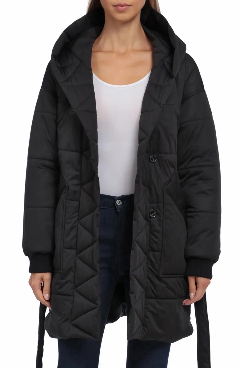 Avec Les Filles Quilted Hooded Coat | Nordstrom | Nordstrom