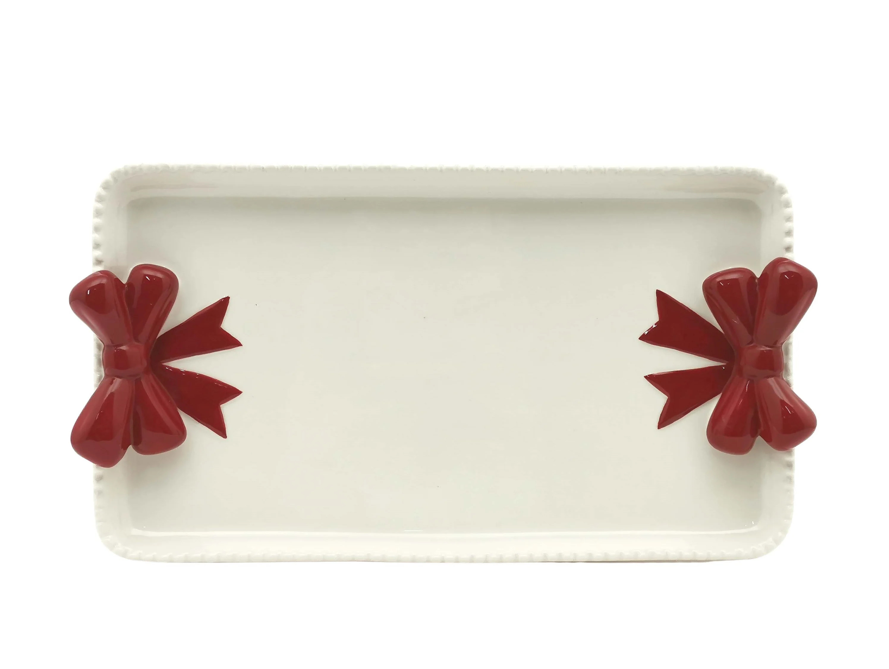 Holiday Time Bow Ceramic Tray | Walmart (US)