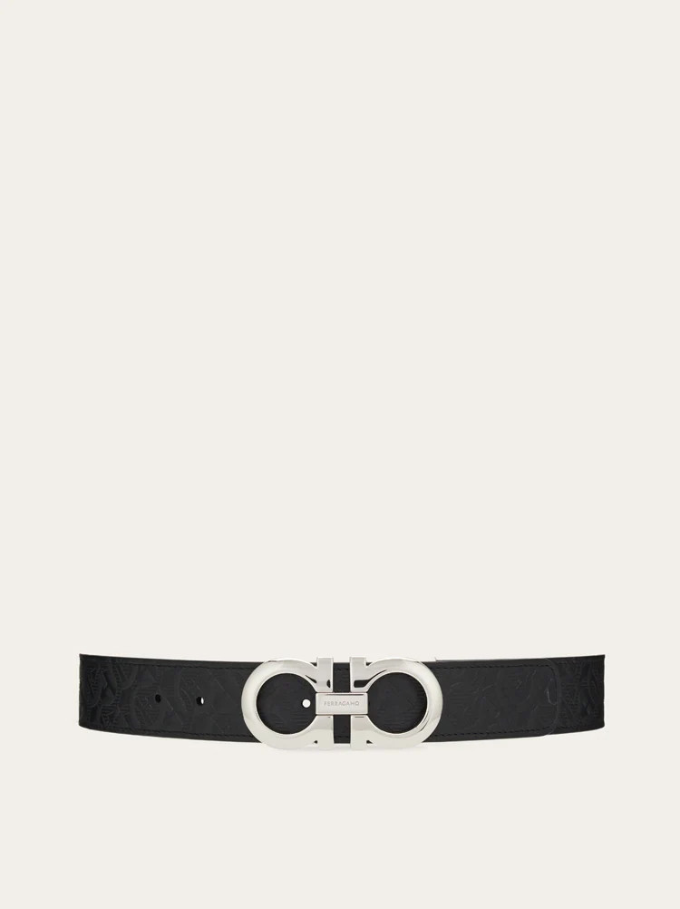 Reversible and adjustable Gancini belt | Ferragamo