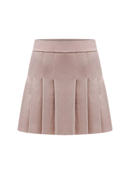 Ribbed Merino Wool Mid-Rise Pleated Skirt | Lululemon (US)