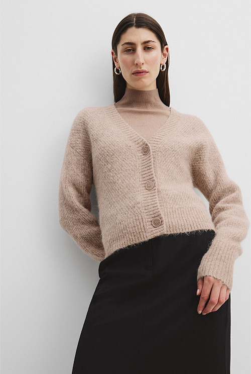 Brushed Crop Cardigan | Country Road