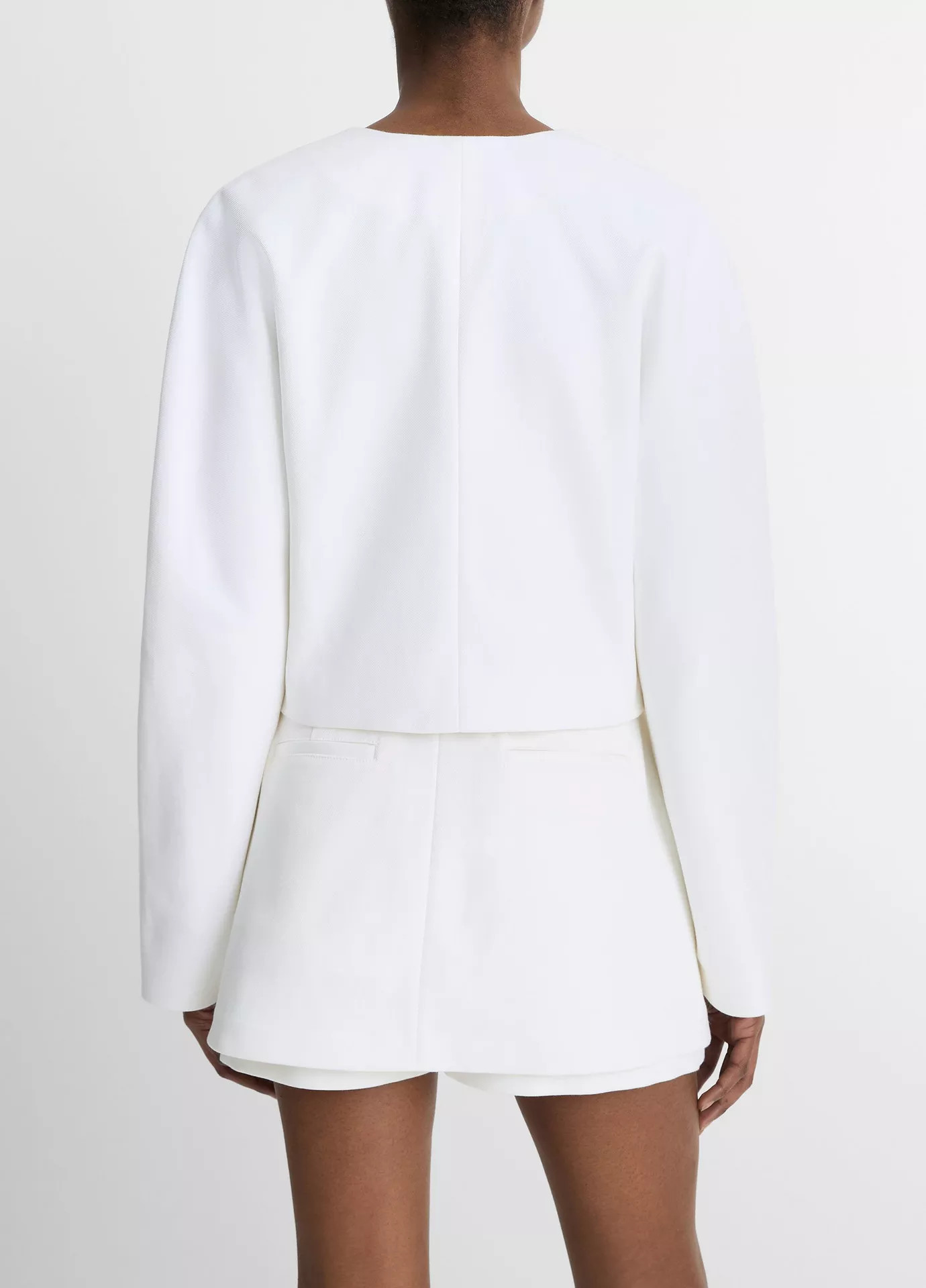 Italian Cotton Collarless Jacket | Vince LLC
