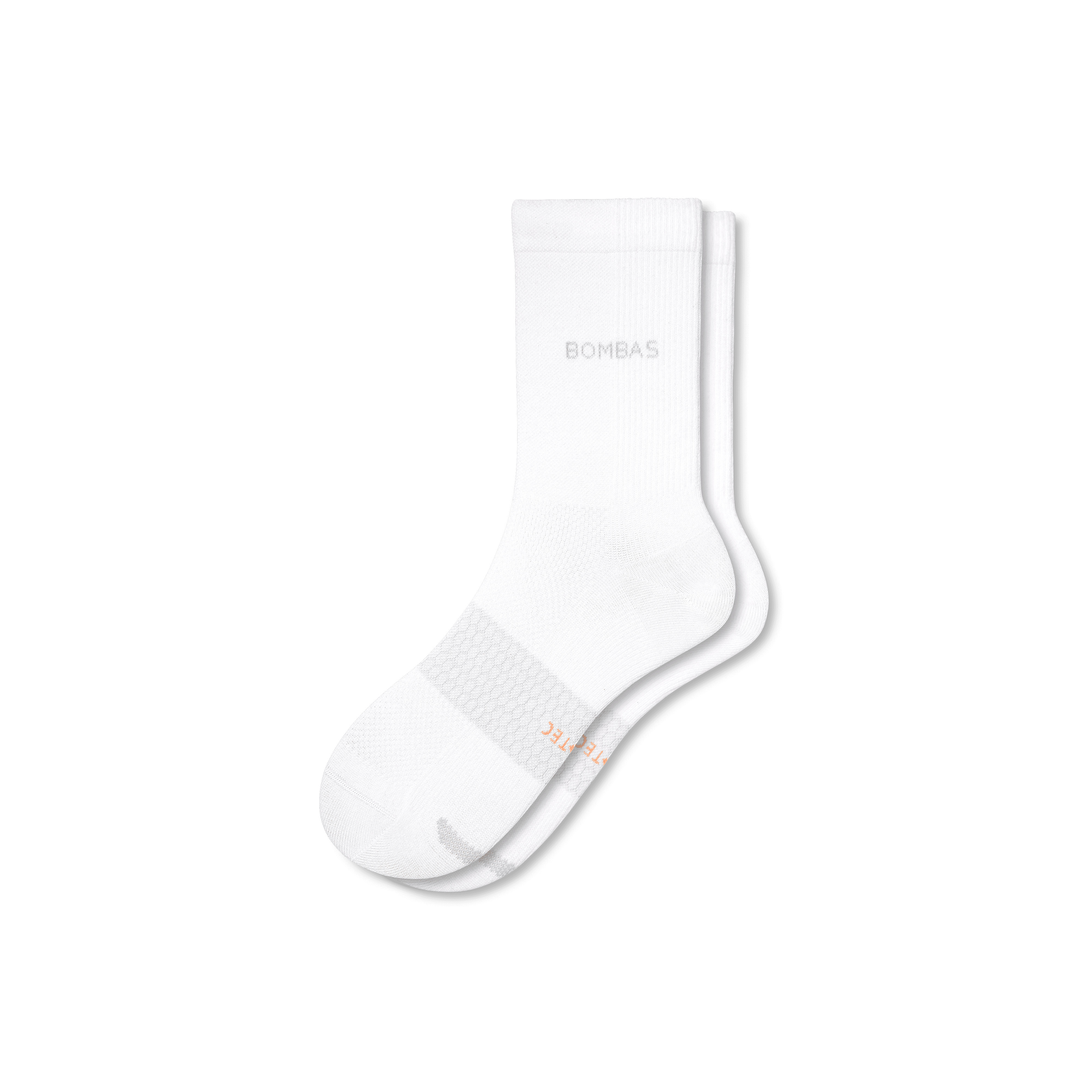 Women's Lightweight Athletic Half Calf Socks - White - Large - Cotton Blend - Bombas | Bombas