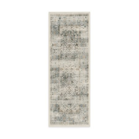 Ruggable Sarrah Machine Washable Traditional Distressed Runner 2.5 x 7 Sage | Walmart (US)