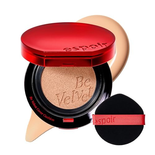Espoir Be Velvet Cushion Foundation #22 Petal | Quick and Easy Coverage with Long-lasting Color by Zero Oxidation, Velvety Smooth Finish & Lightweight Formula, Vegan, Korean Makeup, 0.46 oz | Amazon (US)
