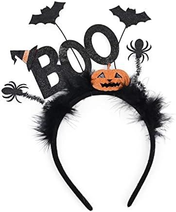 FELIZHOUSE Halloween Headbands Pumpkin Hair Hoop Skeleton Witch Spider Cosplay Devil Headband Hea... | Amazon (US)