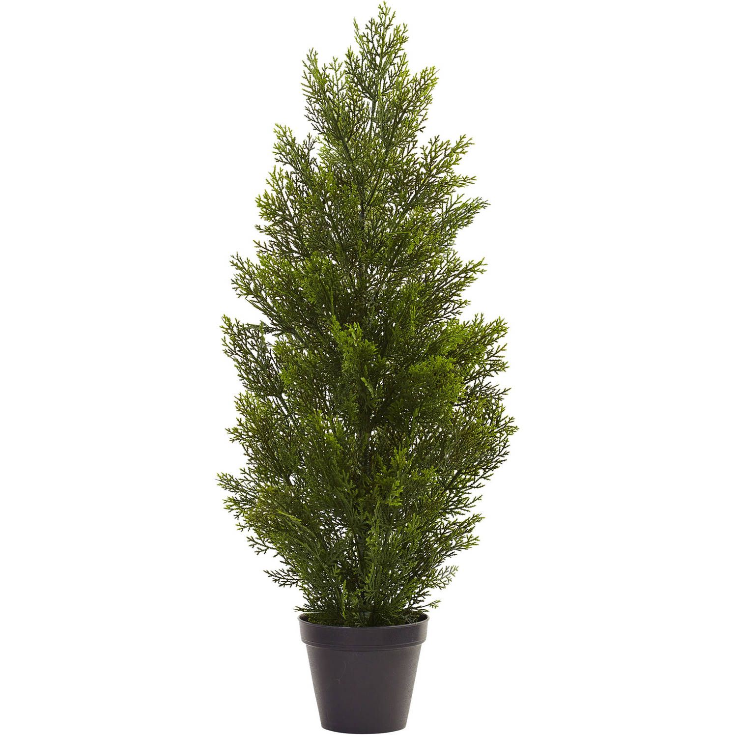 Nearly Natural 3ft. Mini Cedar Pine Artificial Tree, Indoor/Outdoor, Green - Walmart.com | Walmart (US)