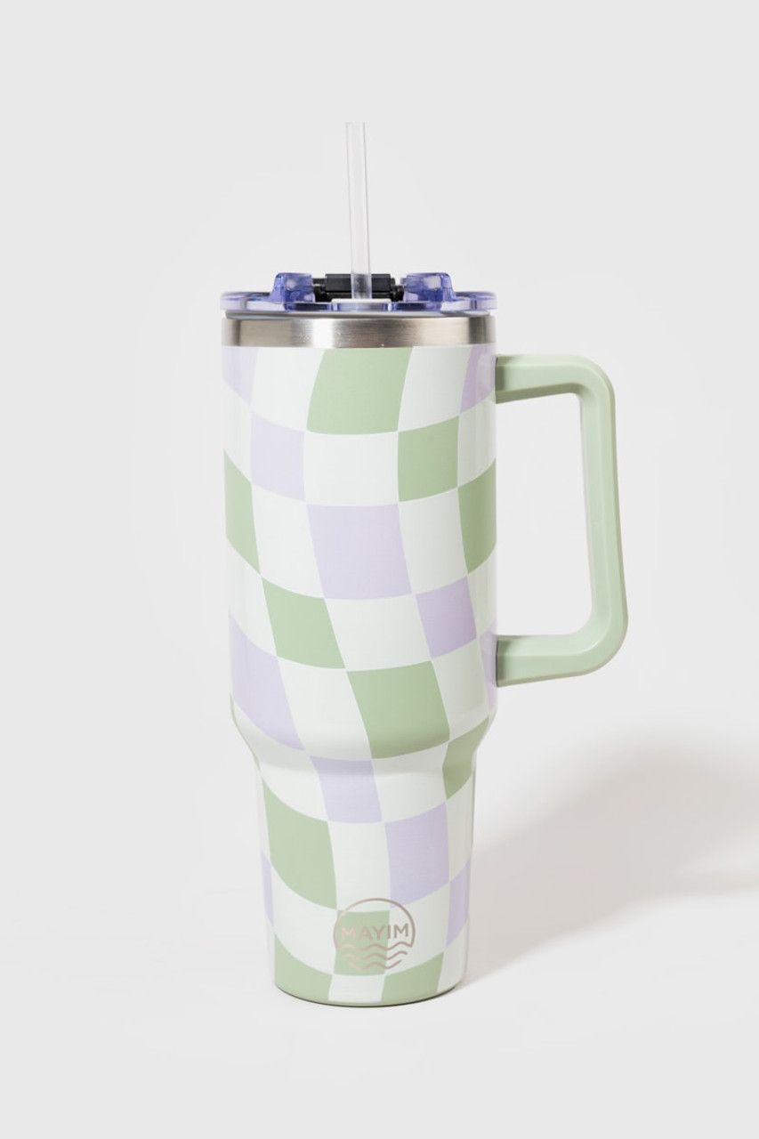 Stainless Checkered Mug | Francesca's