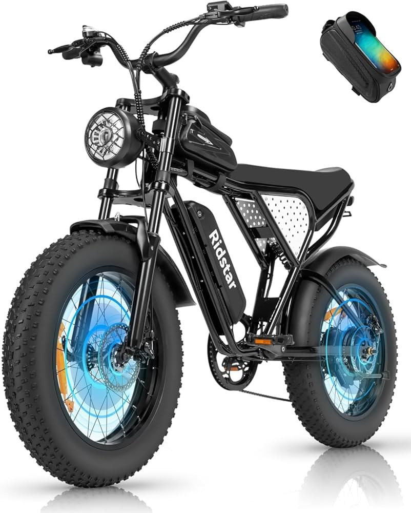 Electric Bike for Adults Q20, 2000/1500W, 37/30MPH,52V 40AH,48V/20AH E-Bike,30-180 Miles Electric... | Amazon (US)