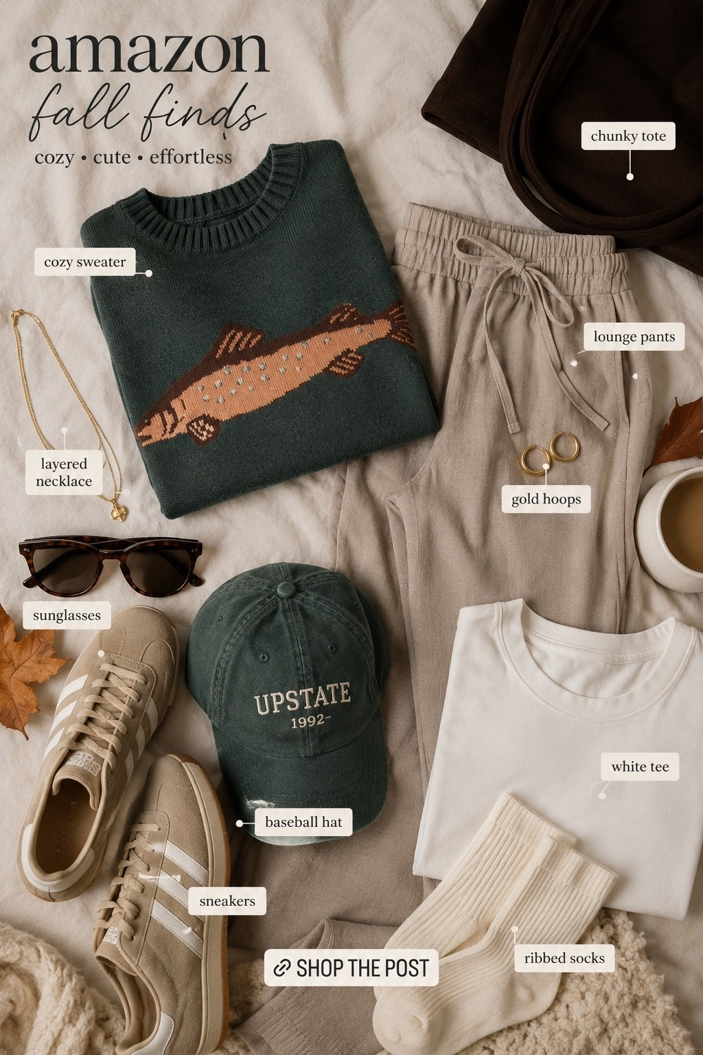 FALL IS IN THE AIR. This would make the cutest outfit ever for a cozy fall day, and these pants are half the price of the Aritzia ones, but the quality is SOOOOO good.
#fall #fallfashion #cozyoutfits #aritzia #lodgepants #aritzialodgepants #amazonfinds #amazon #amazonfashion

#LTKSeasonal #LTKMidsize