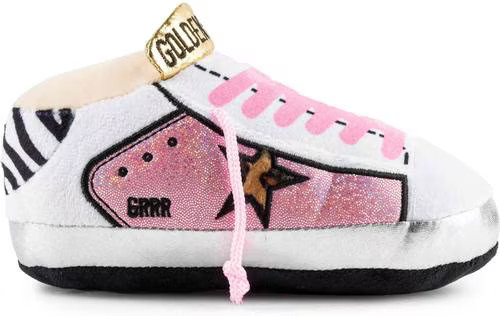 Haute Diggity Dog Golden Pooch Tennis Shoe Pink Squeaky Plush Dog Toy, Pink | Chewy