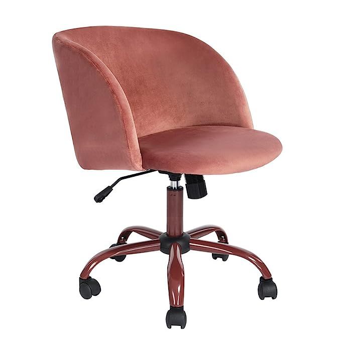 HOMY CASA Swivel Desk Chair Task Chair Scandinavian Computer Chair Height Adjustable Upholstered ... | Amazon (US)