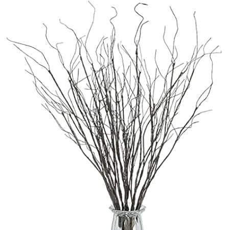 Pursuestar 5Pcs 29.5" Lifelike Dry Willow Branches Bendable Iron Wires Artificial Floral Flower Stub | Amazon (US)
