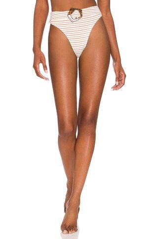 Tularosa Tasya High Waist Bottom in Bronze Stripe from Revolve.com | Revolve Clothing (Global)