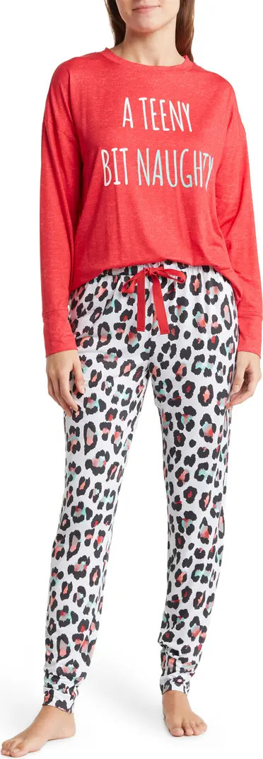 JACLYN Yummy Holiday 2-Piece Pajama Set | Nordstromrack | Nordstrom Rack