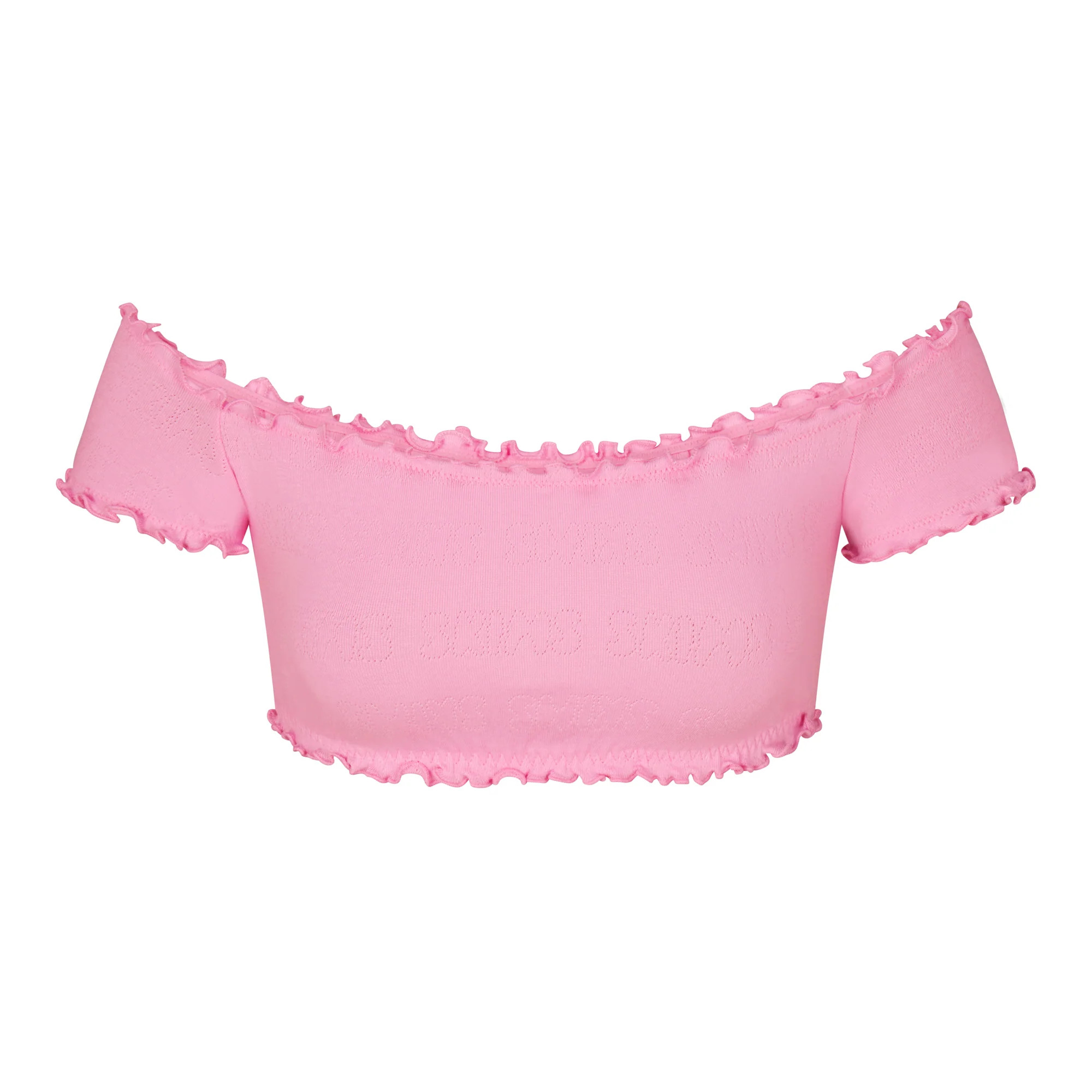 LOGO POINTELLE SUPER CROPPED TOP | SKIMS (US)