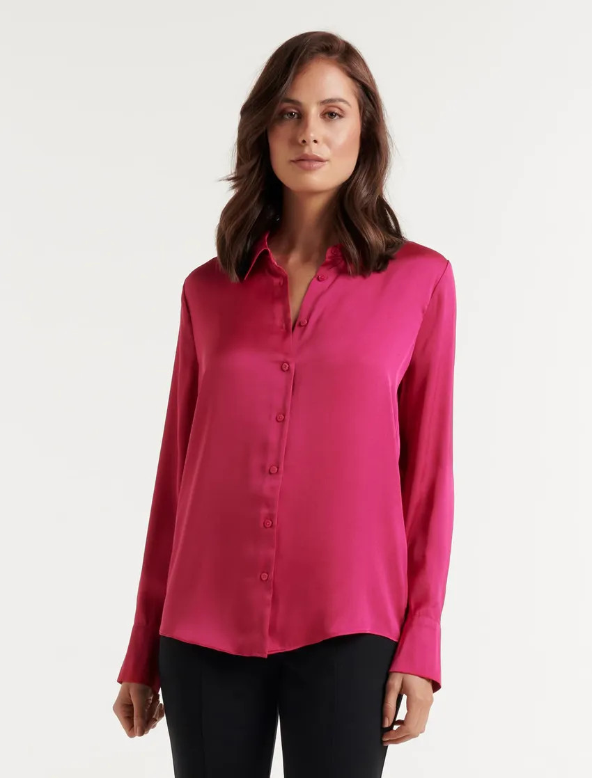 Eva Satin Shirt | Forever New (AU)