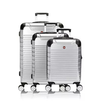 SWISSGEAR 7782 Expandable 3pc Hardside Luggage Set Silver | Belk