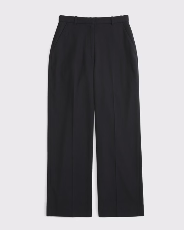 Curve Love Tailored Wide Leg Pant | Abercrombie & Fitch (US)