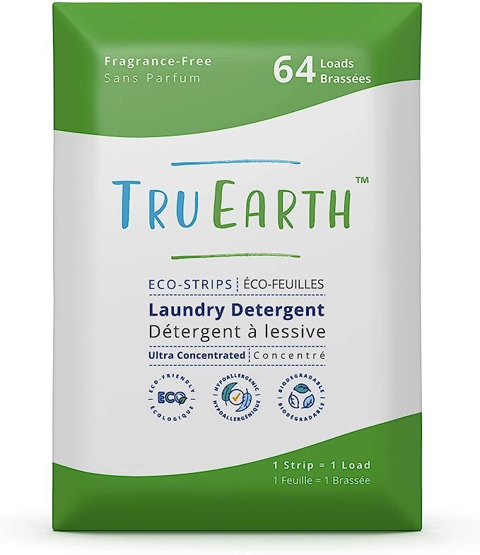 Tru Earth Laundry Detergent Sheets Eco-Strips for Sensitive Skin - Up to 128 Loads - 64 Count - H... | Amazon (CA)