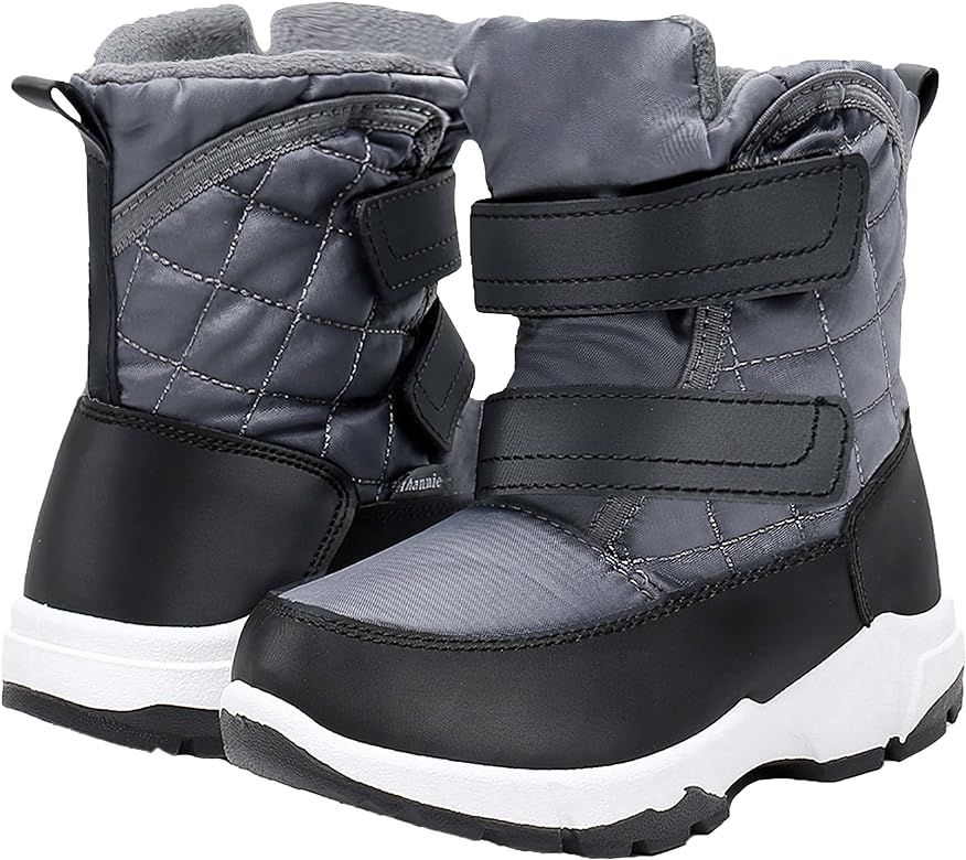 WOWHAH Toddler Boys Girls Snow Boots, Kids Outdoor Winter Boots | Amazon (US)