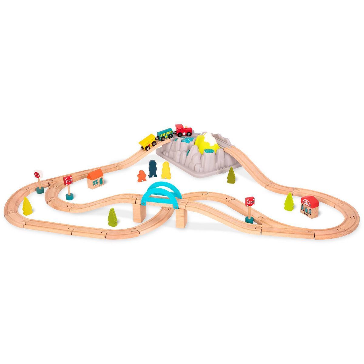 B. toys Wooden Train Set - Wood & Wheels | Target