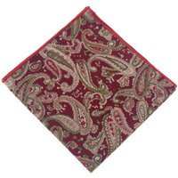 Maroon Paisley Pocket Square - Retrao Burgundy Handkerchief | Etsy (US)