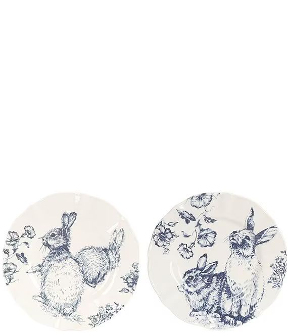 Chinoiserie Blue Bunny Accent Plates, Set of 2 | Dillard's
