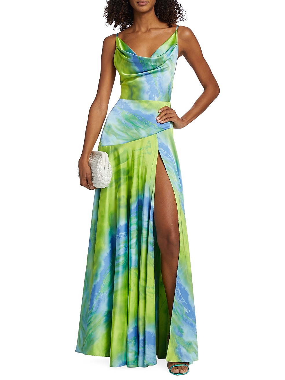 Leo Satin Printed Gown | Saks Fifth Avenue