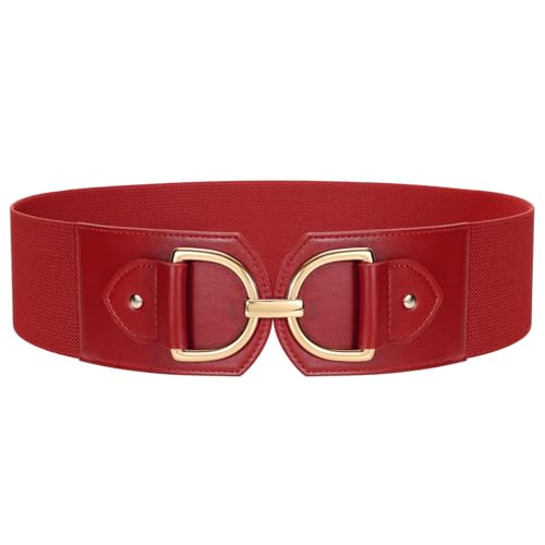 TRIWORKS Women Wide Elastic Waist Belt Fashion Stretchy Belt for Dresses | Amazon (US)