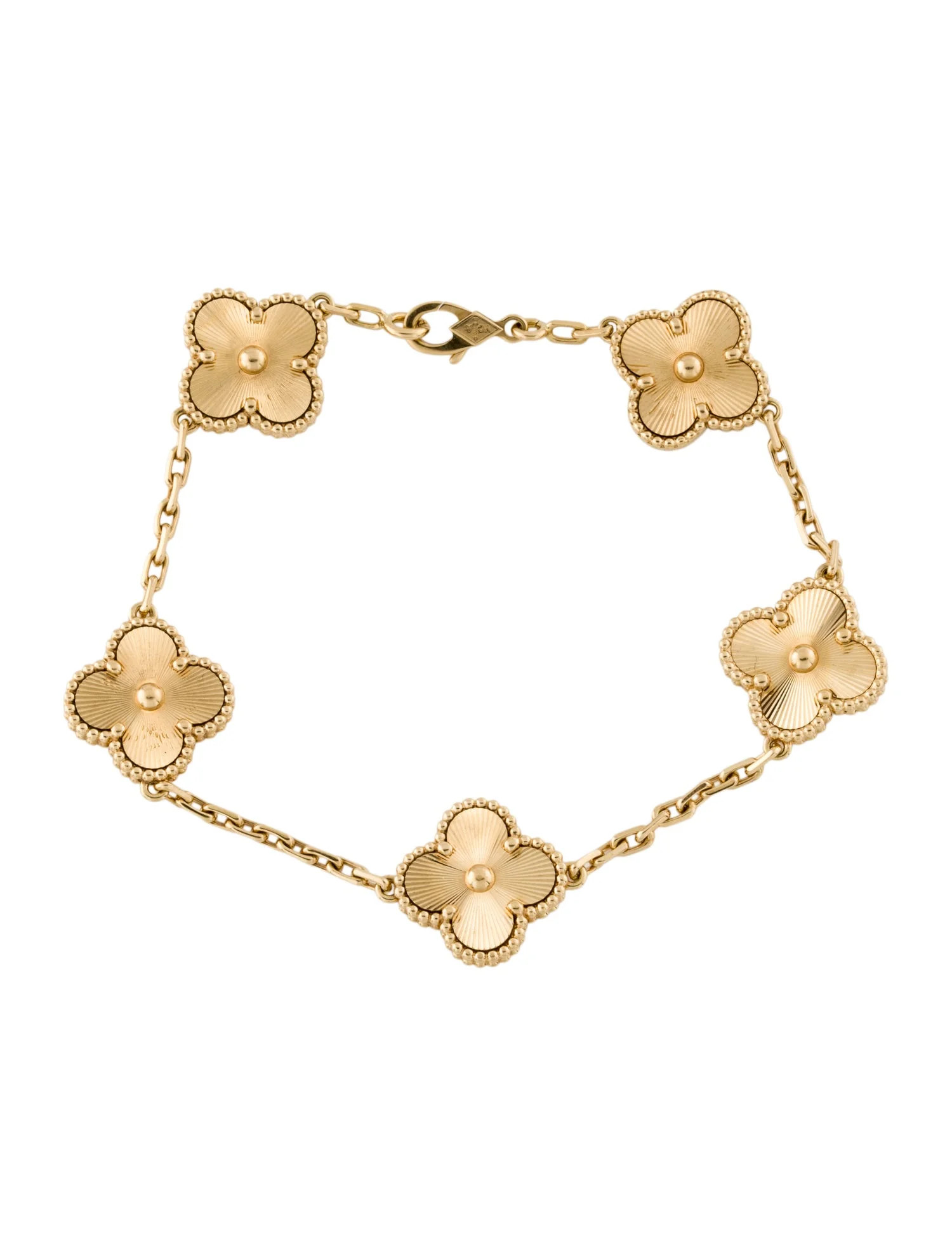 Vintage Alhambra Guilloché Bracelet, 5 Motifs | The RealReal